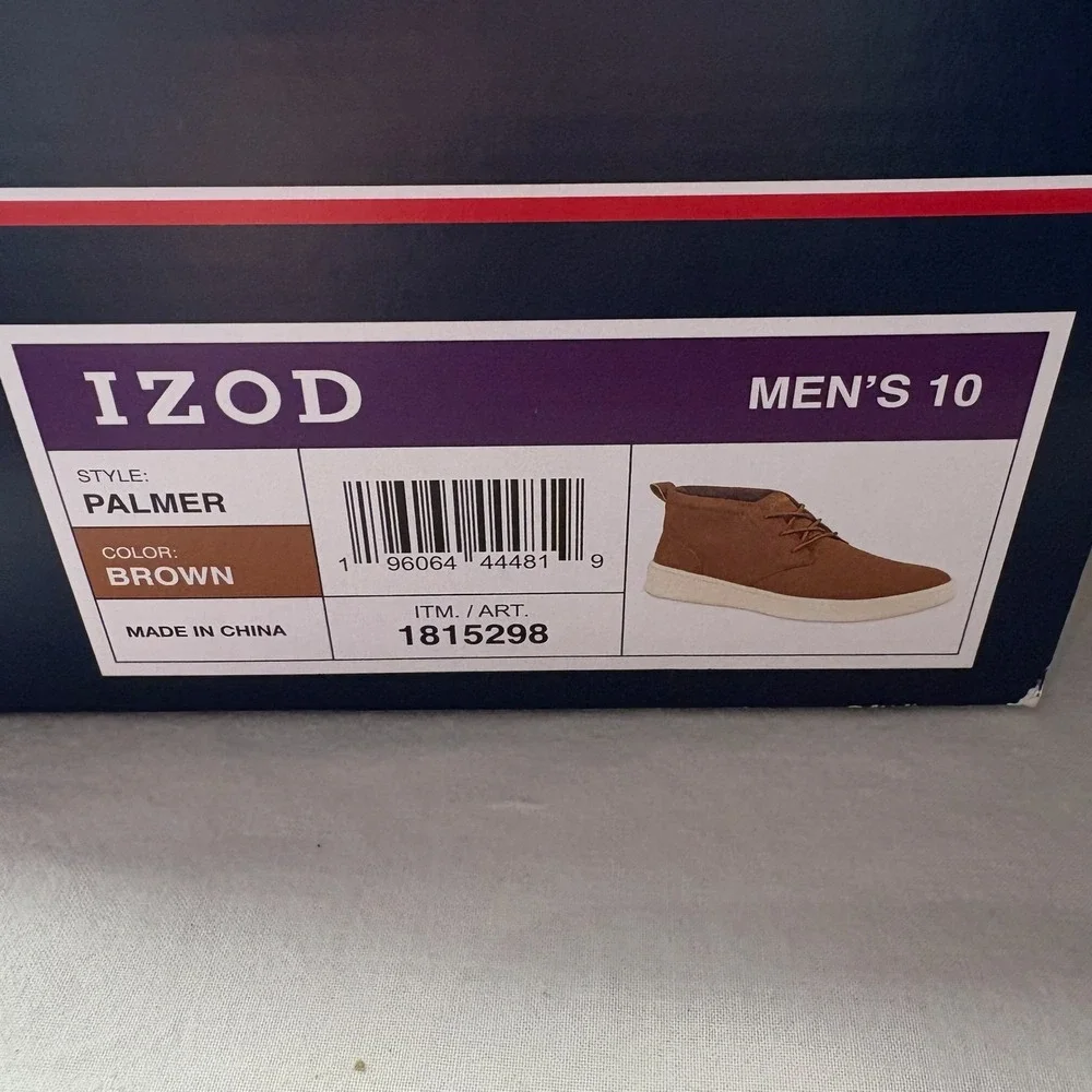 IZOD‎ Palmer Chukka Boots Mens 10 Brown NEW